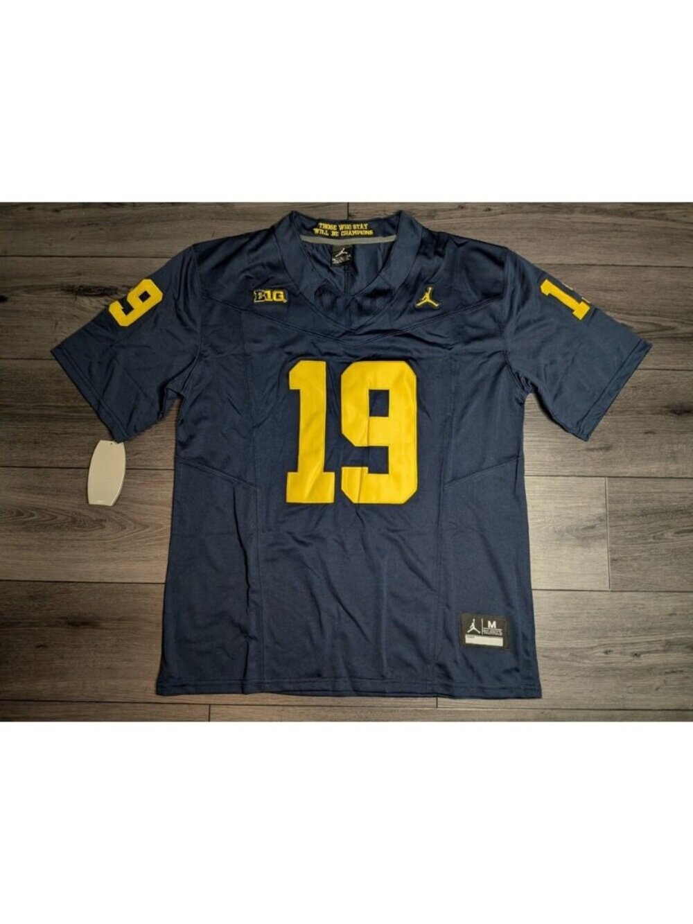 Bryce Underwood #19 Michigan Wolverines Blue Stitched Jersey Men's Medium